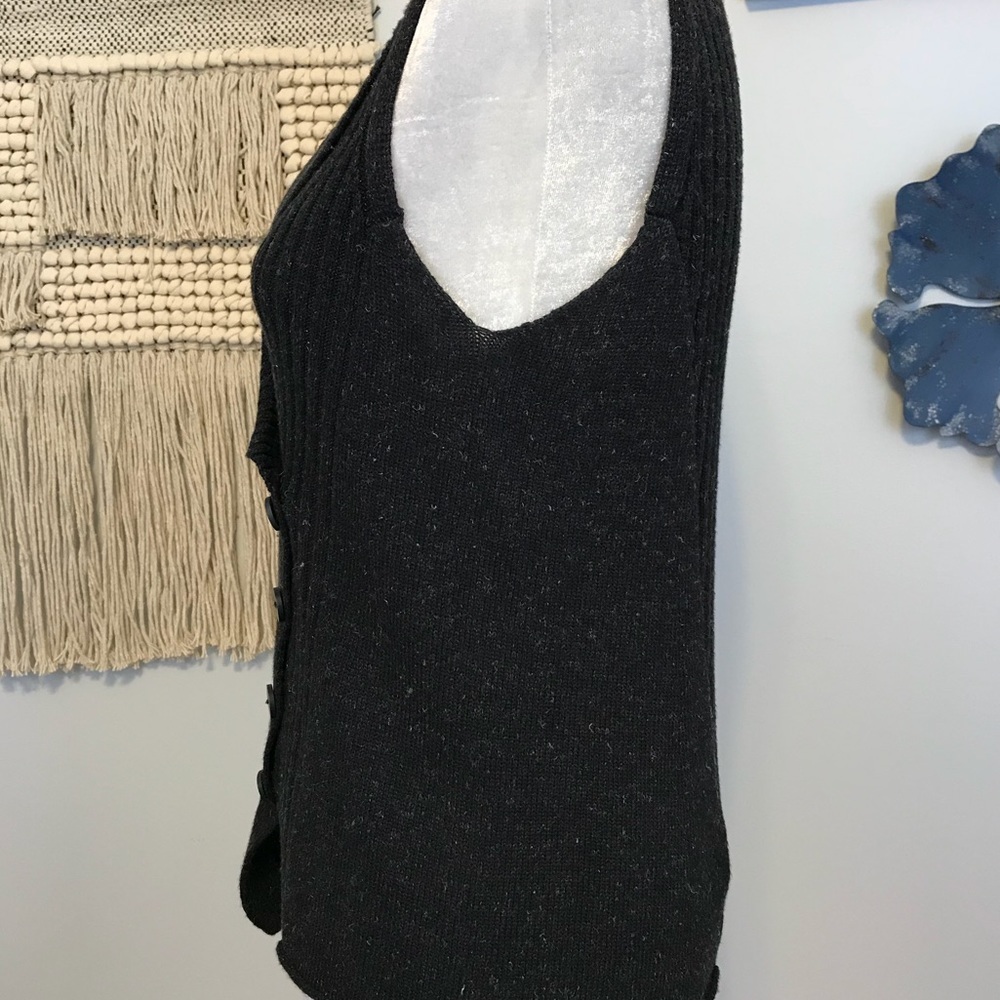 Eileen Fisher asymmetrical cable knit vest - Picture 4 of 8